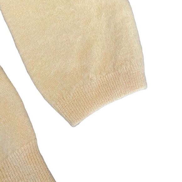 ANGELON by DARLENE Cowl Neck Wool Angora Yellow Pullover Sweater 36 Vintage - Picture 5 of 5